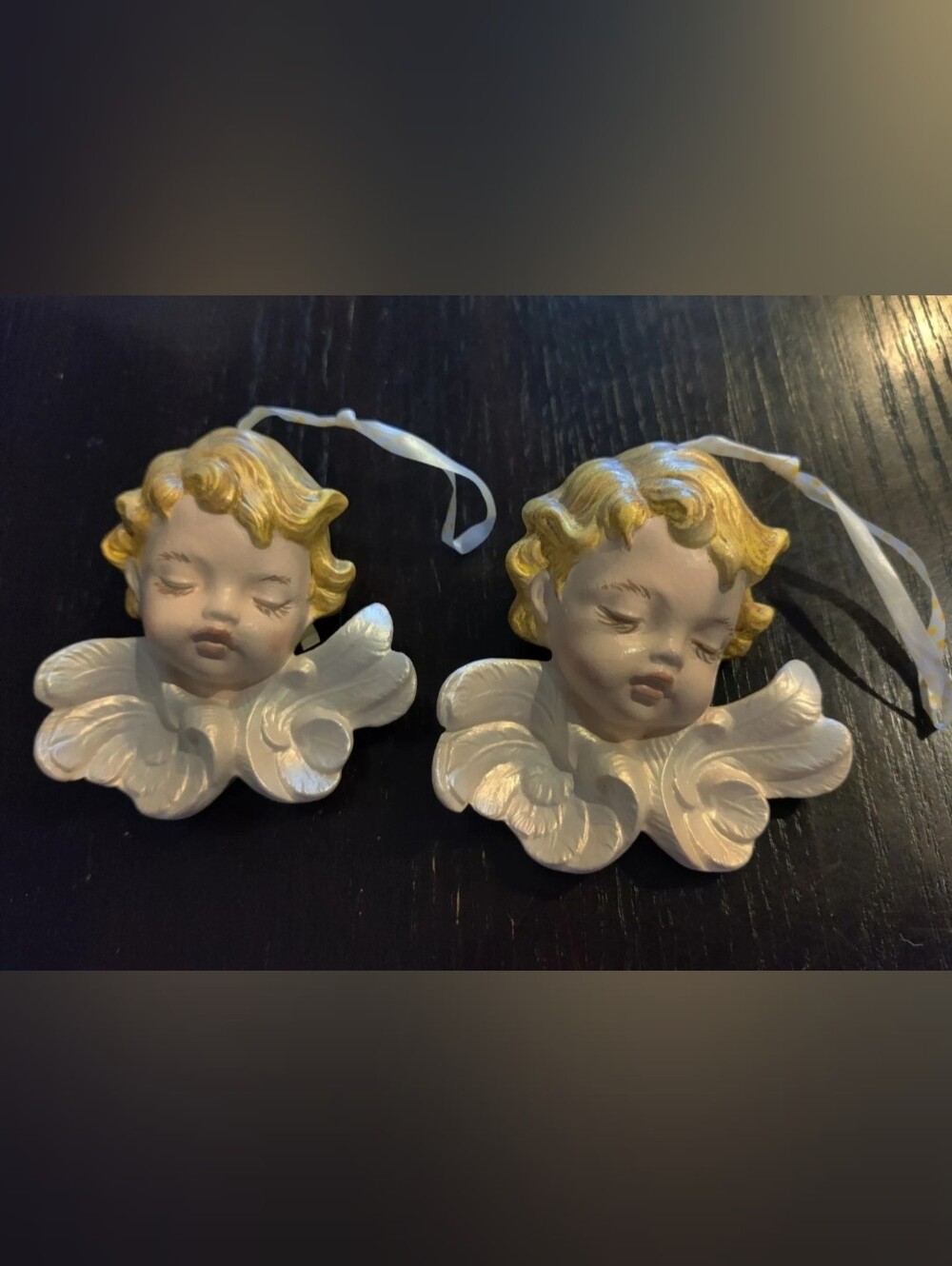 Lot Of 2 Angel Christmas Ornaments 1990